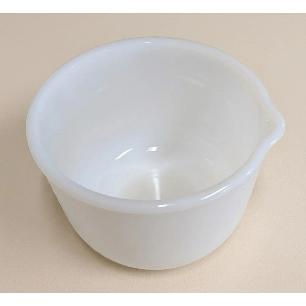 Vintage Glasbake Mixing Bowl Made for Sunbeam, Milk Glass, 20CJ, 6.5